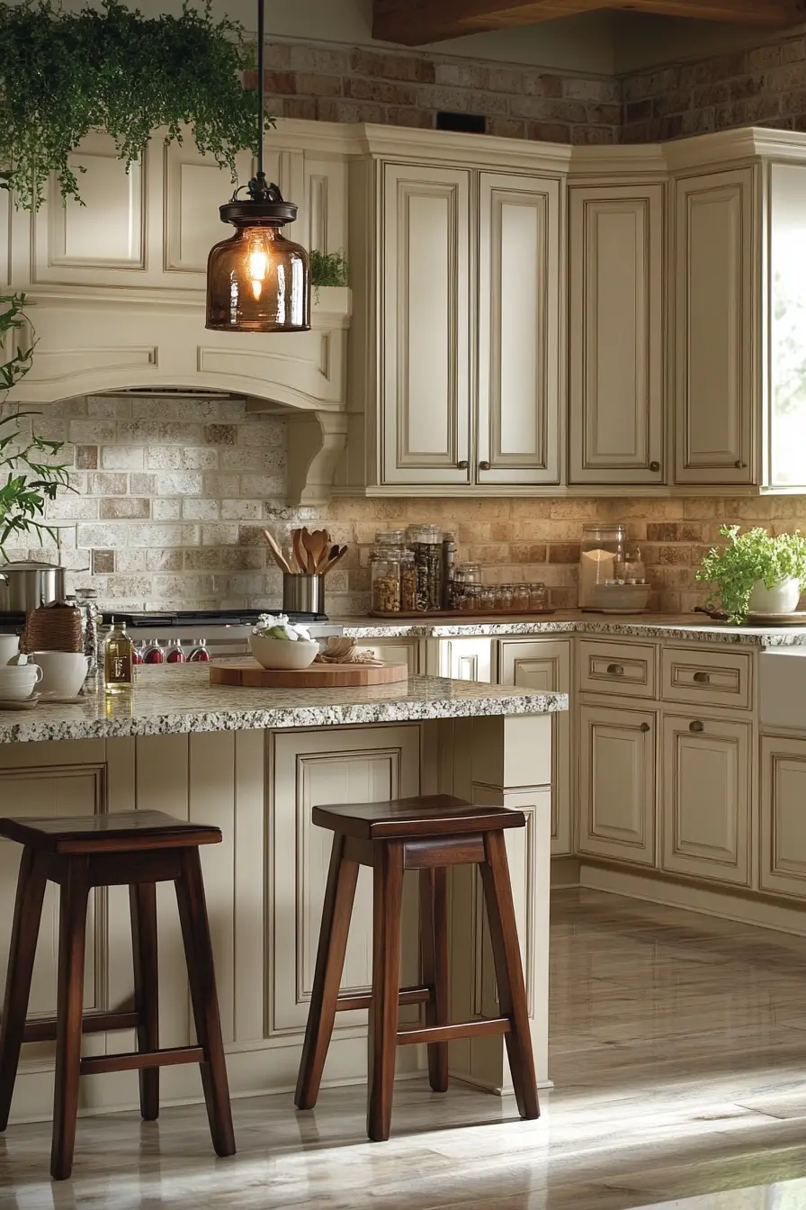 Beige Kitchen Cabinets 113498