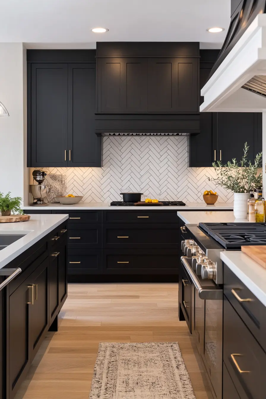 Black Kitchen Cabinets 77424