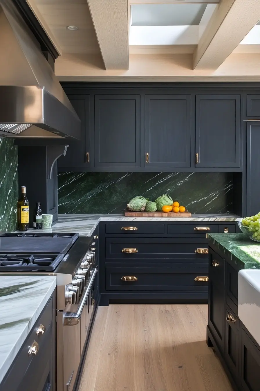 Black Kitchen Cabinets 74558