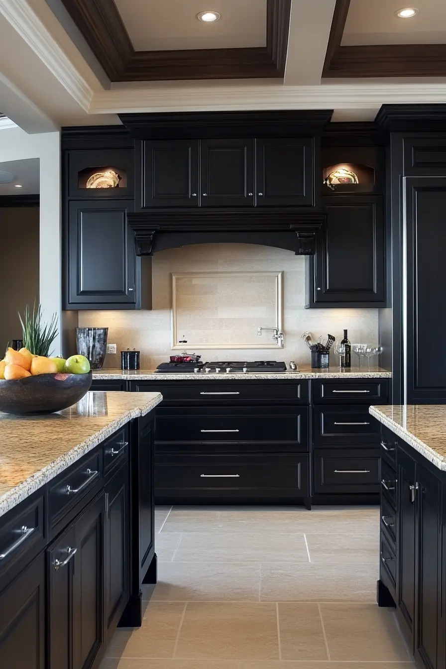 Black Kitchen Cabinets 75390