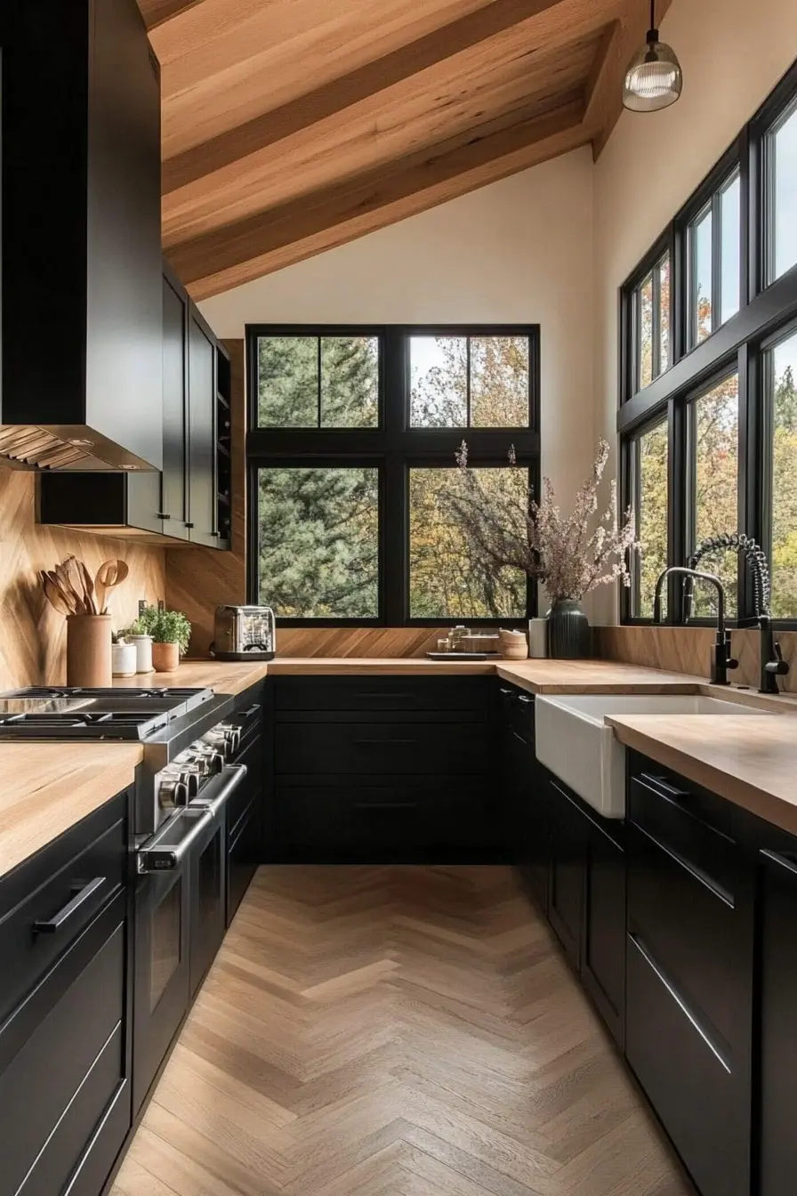 Black Kitchen Cabinets 101544