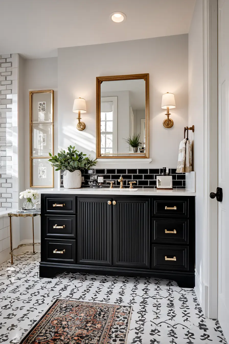 Black and White Bathroom 104342