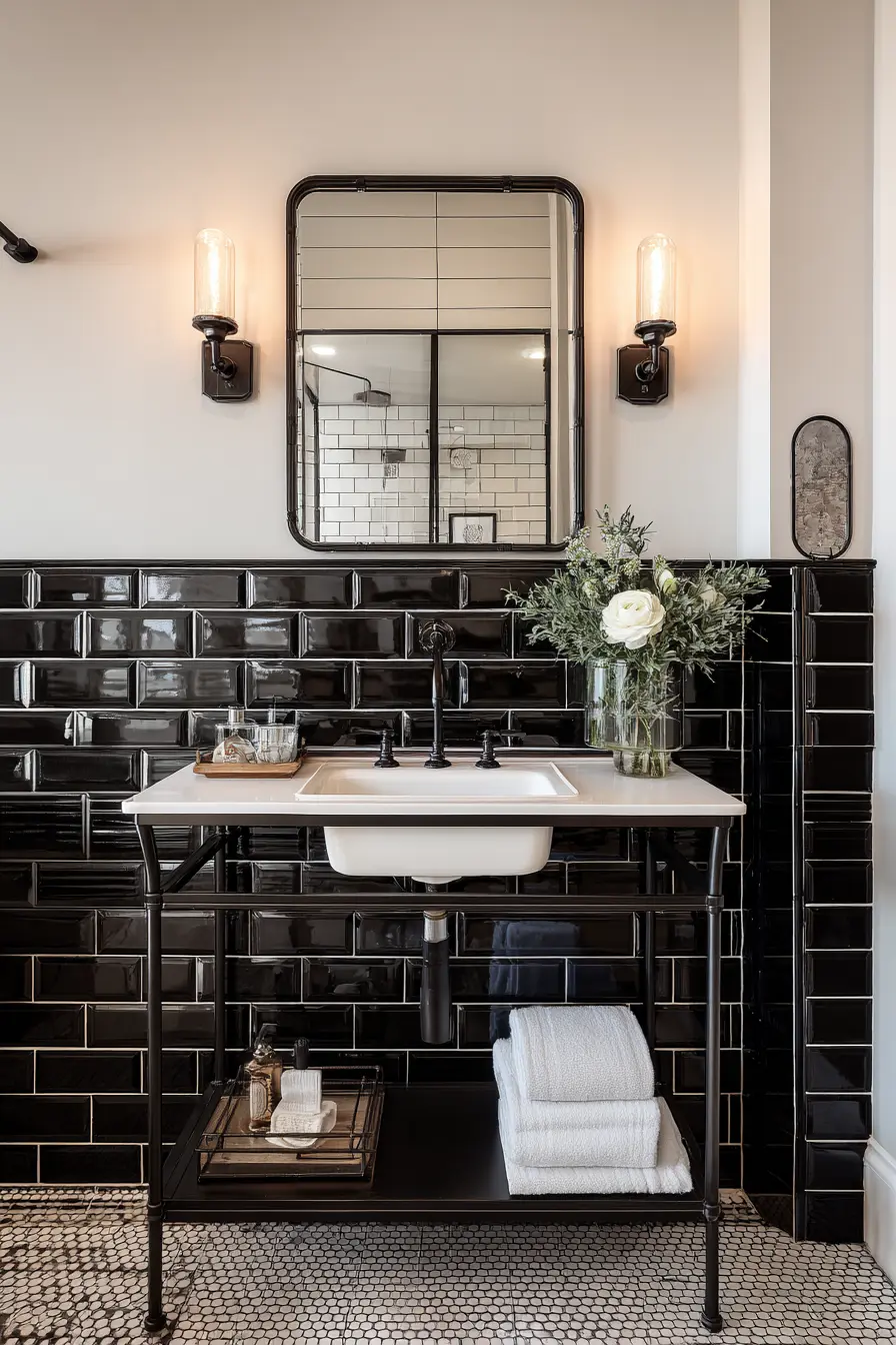 Black and White Bathroom 122434