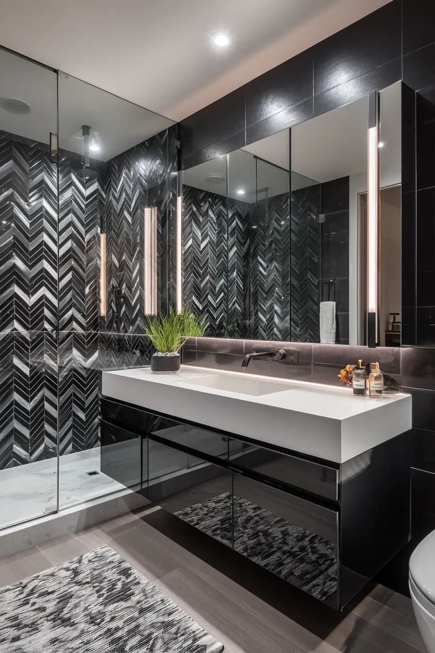 Black and White Bathroom 125988