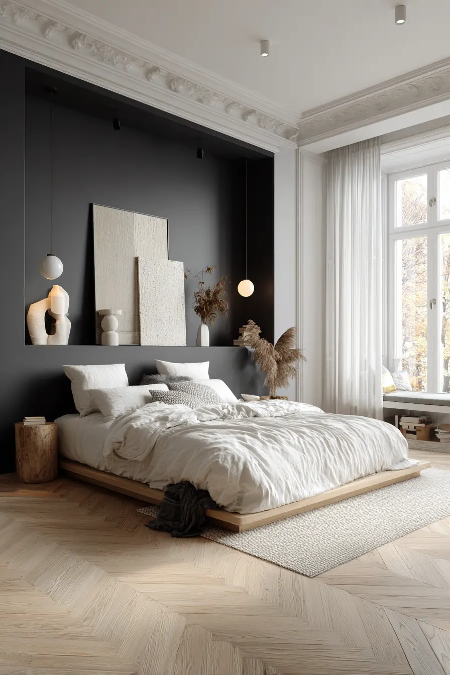 Black and White Bedroom 88514