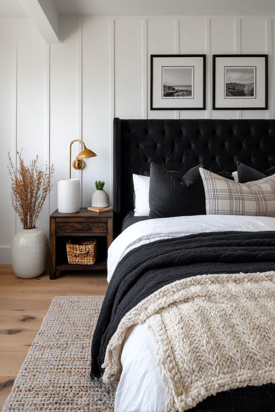 Black and White Bedroom 113120