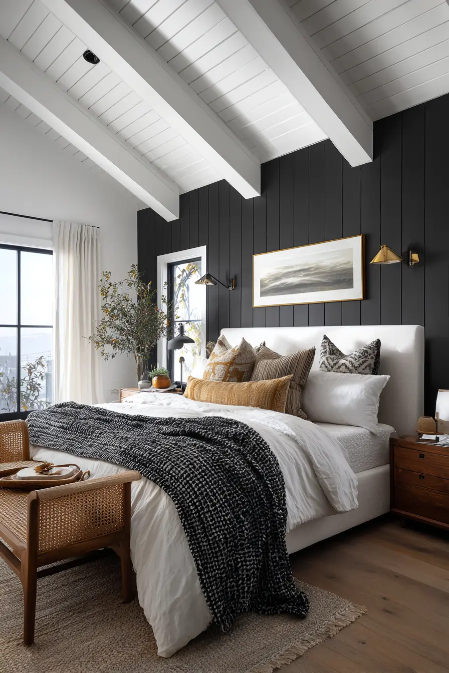 Black and White Bedroom 135616
