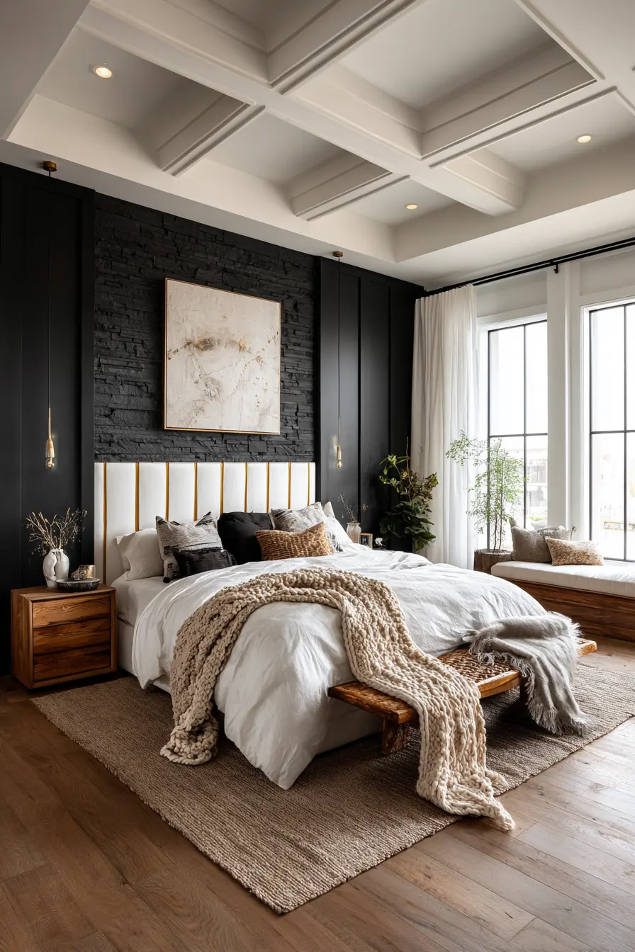 Black and White Bedroom 123234