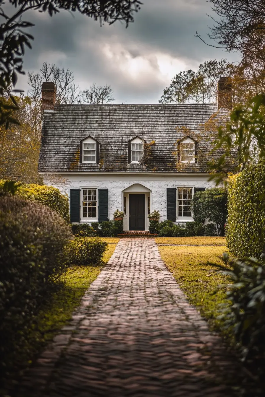 Colonial House Exterior 195720