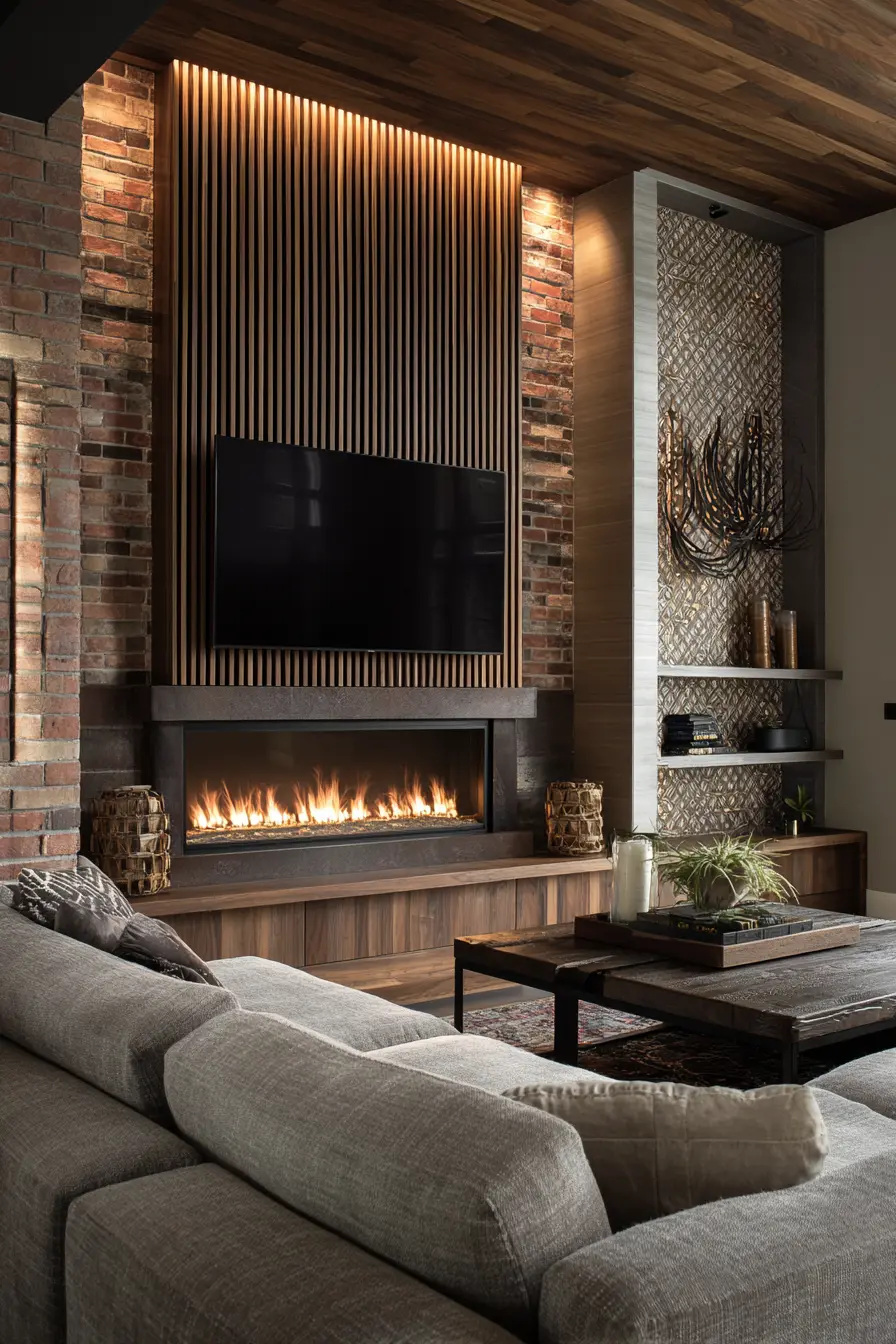 Fireplace Tv Wall 136750