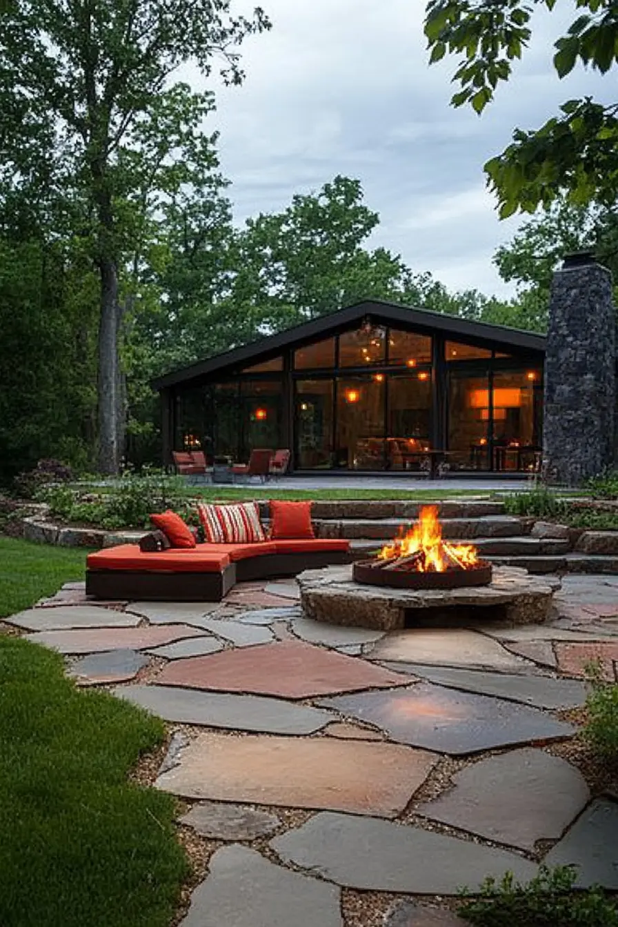 Flagstone Patio Design 153846