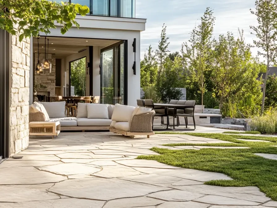 Flagstone Patio Design 185782