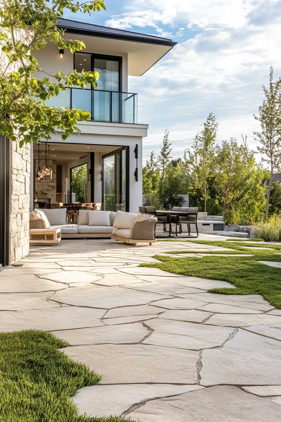 Flagstone Patio Design 185782