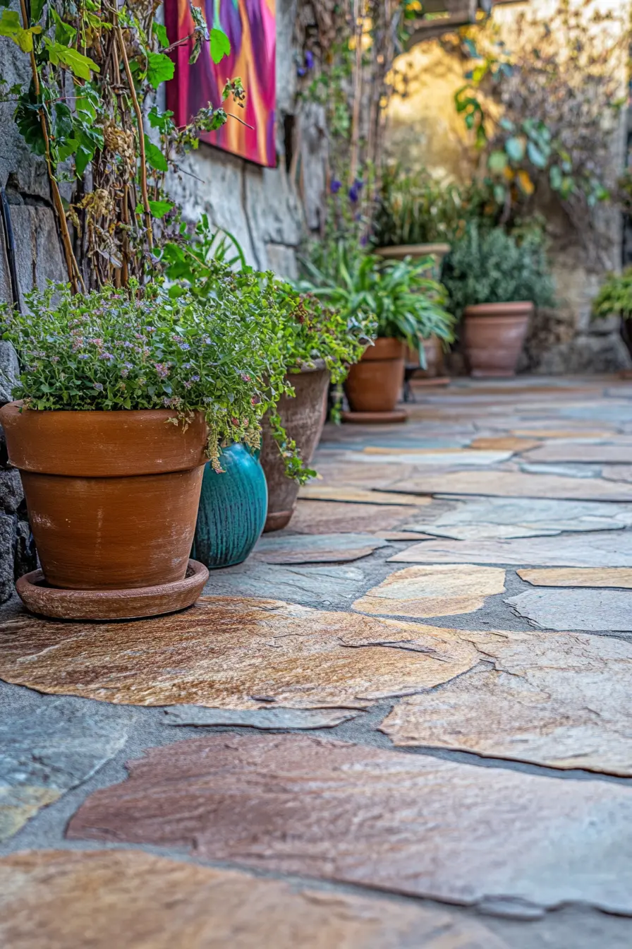 Flagstone Patio Design 176374