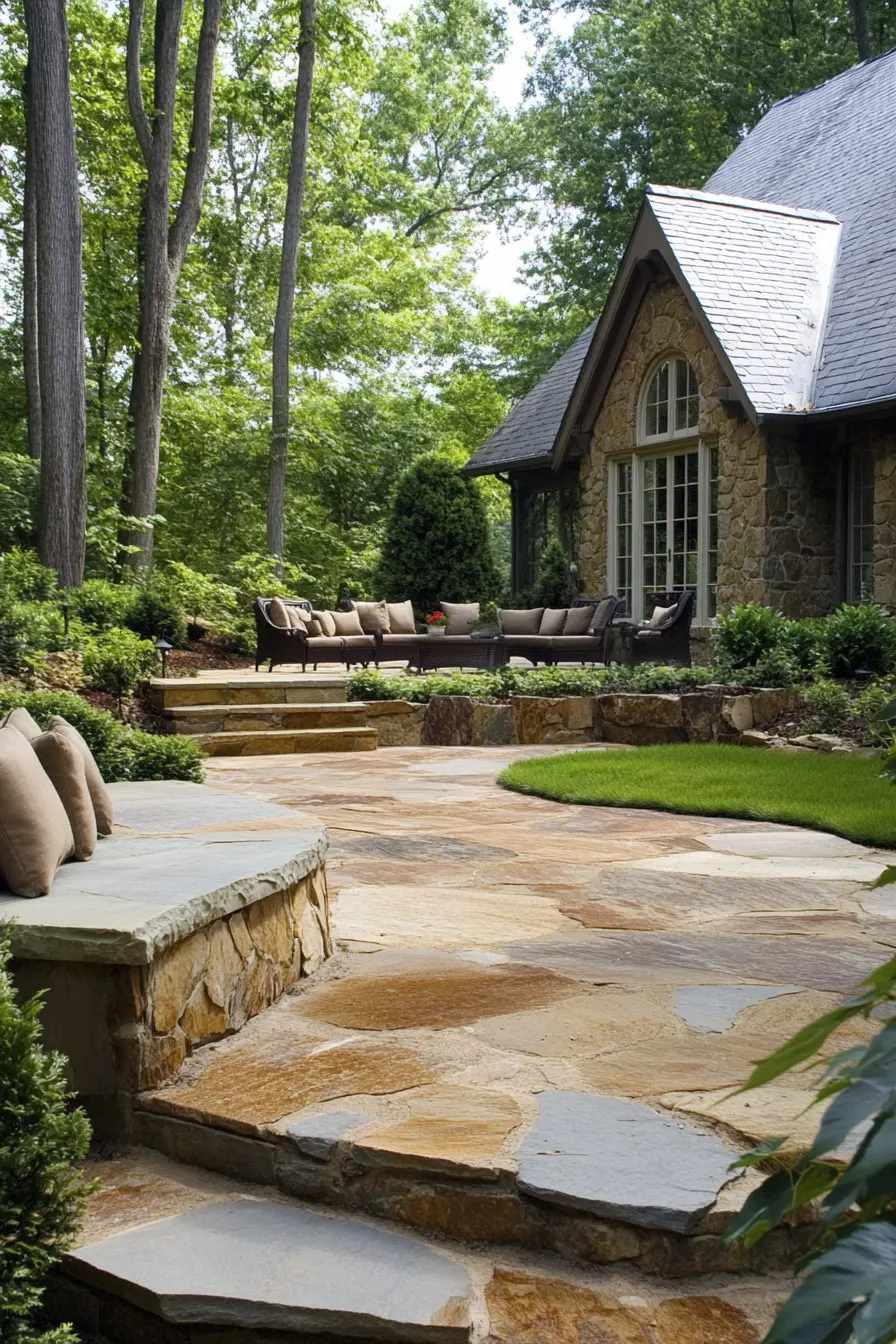 Flagstone Patio Design 226912