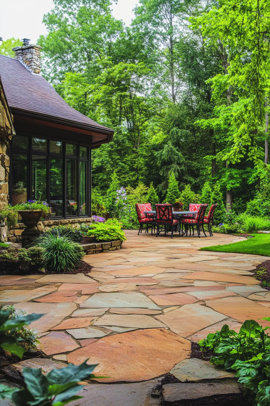 Flagstone Patio Design 289354