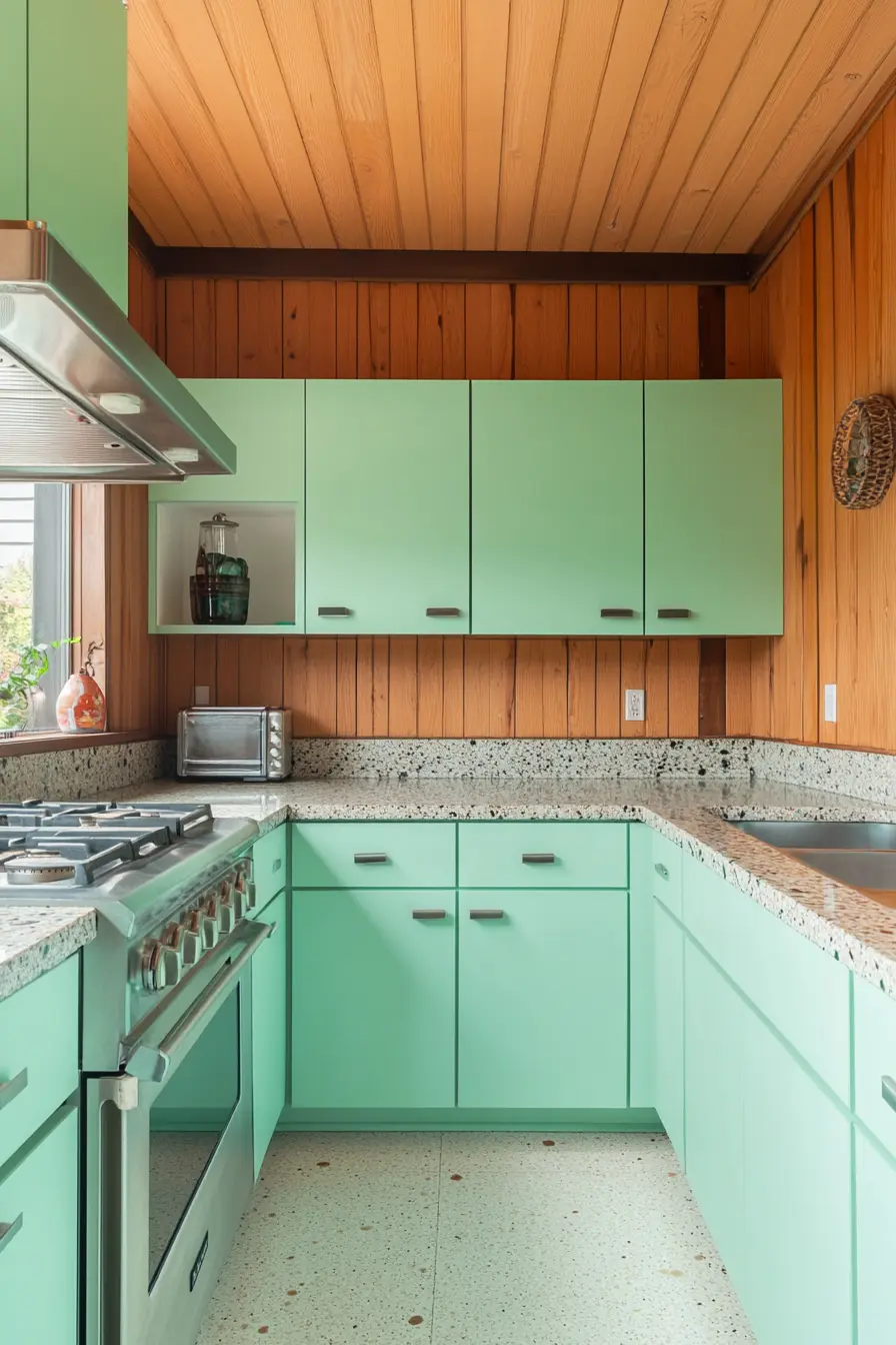 Green Kitchen Cabinets 83178