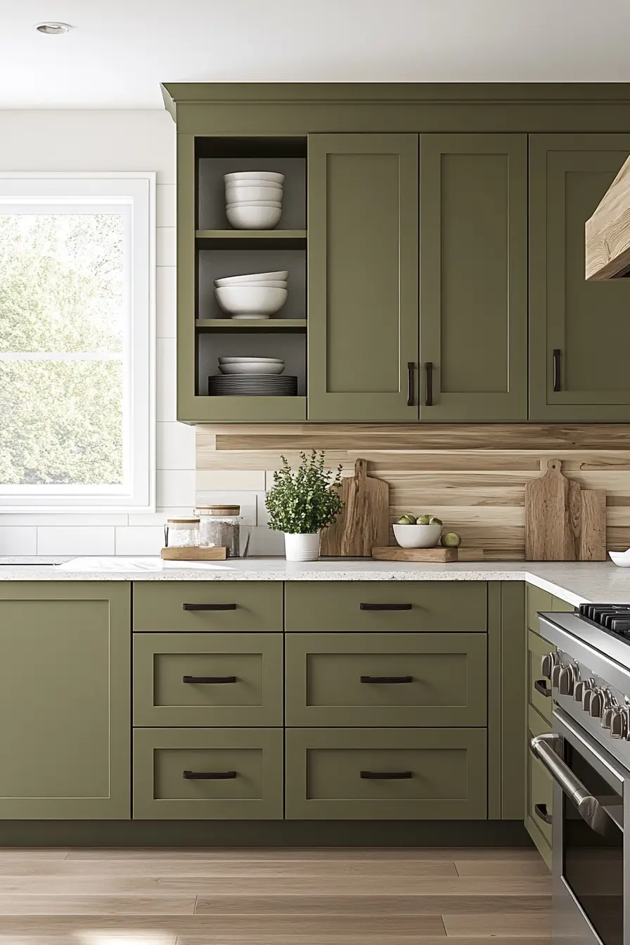 Green Kitchen Cabinets 62542