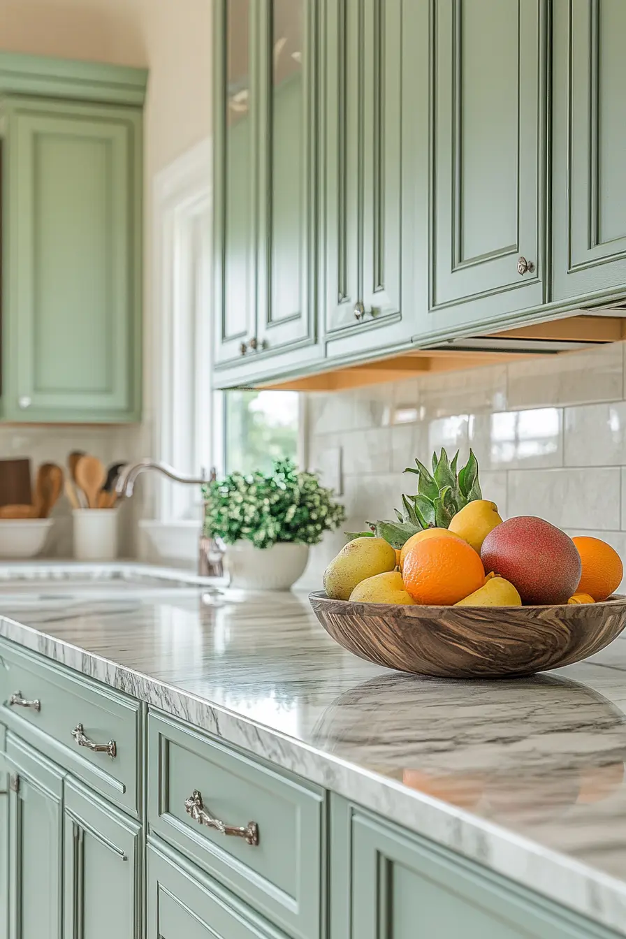 Green Kitchen Cabinets 76836