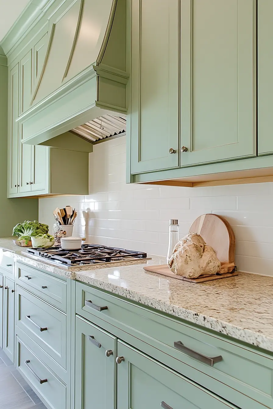 Green Kitchen Cabinets 95568