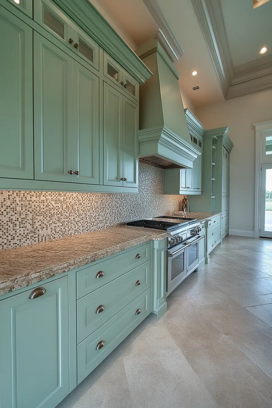 Green Kitchen Cabinets 122440