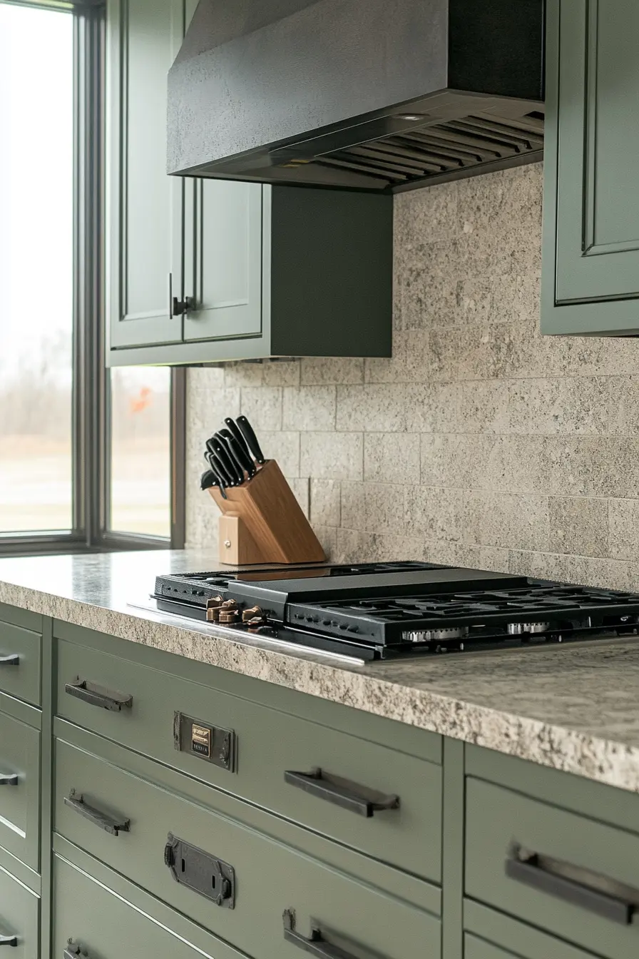 Green Kitchen Cabinets 106652