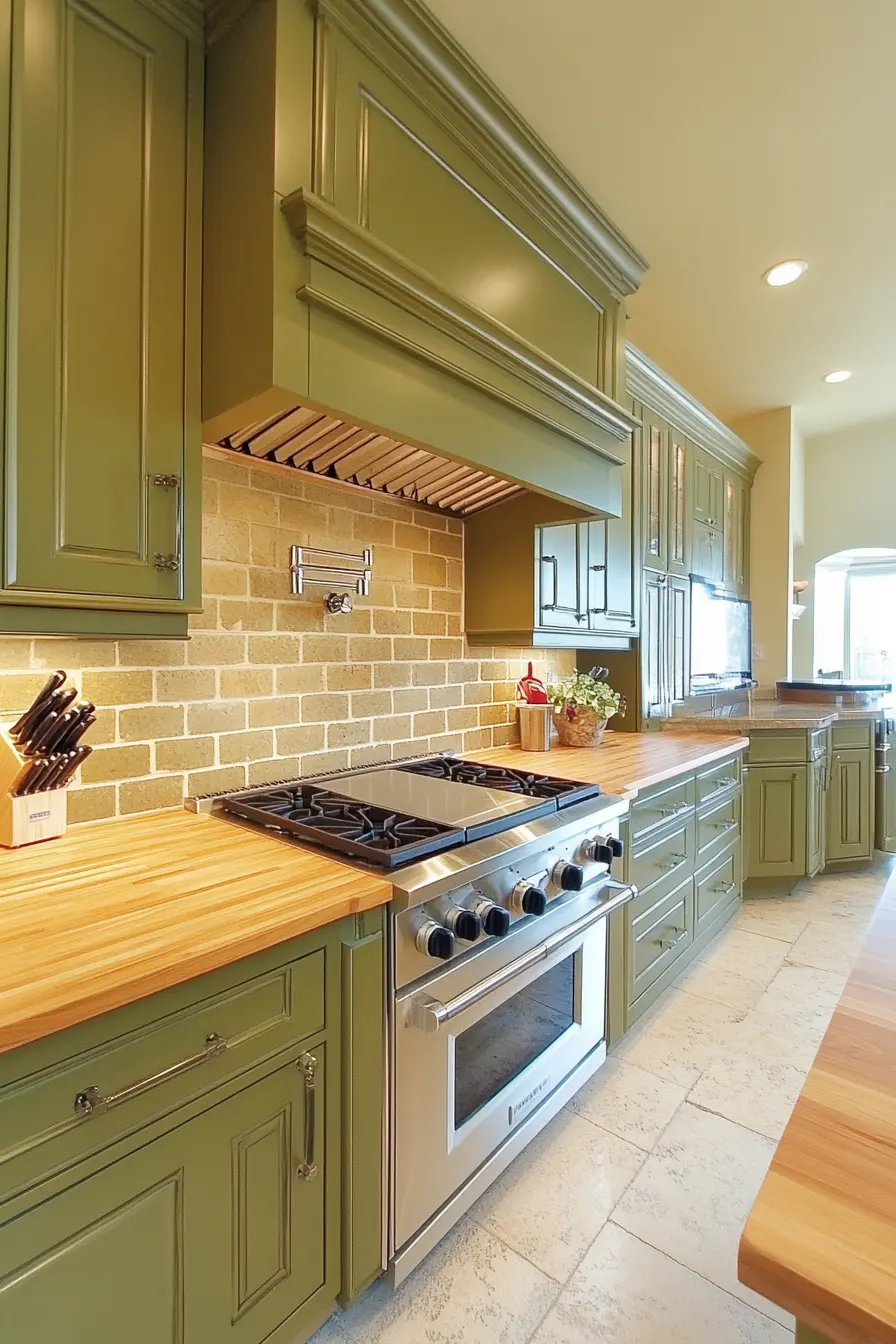 Green Kitchen Cabinets 106062