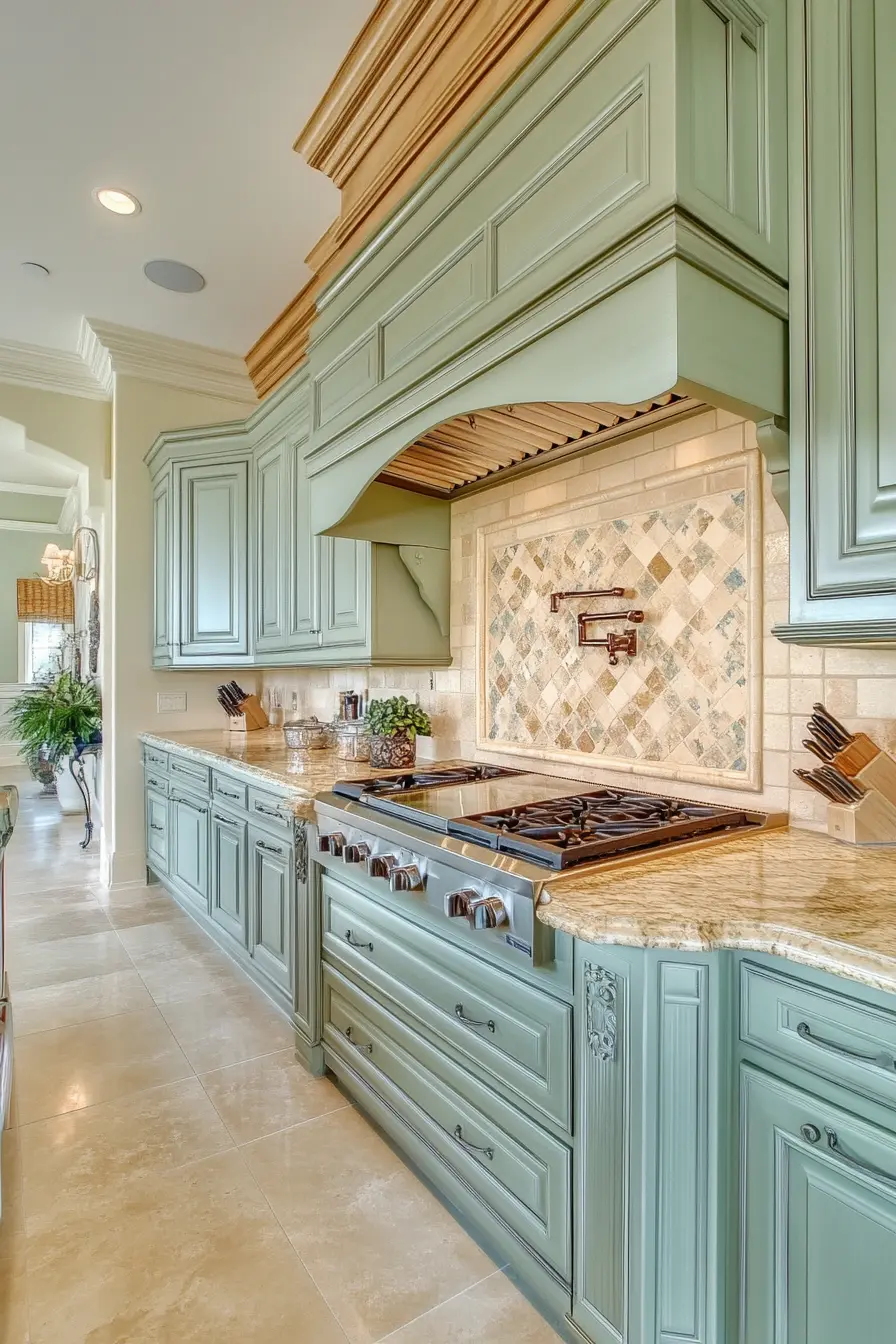 Green Kitchen Cabinets 121680