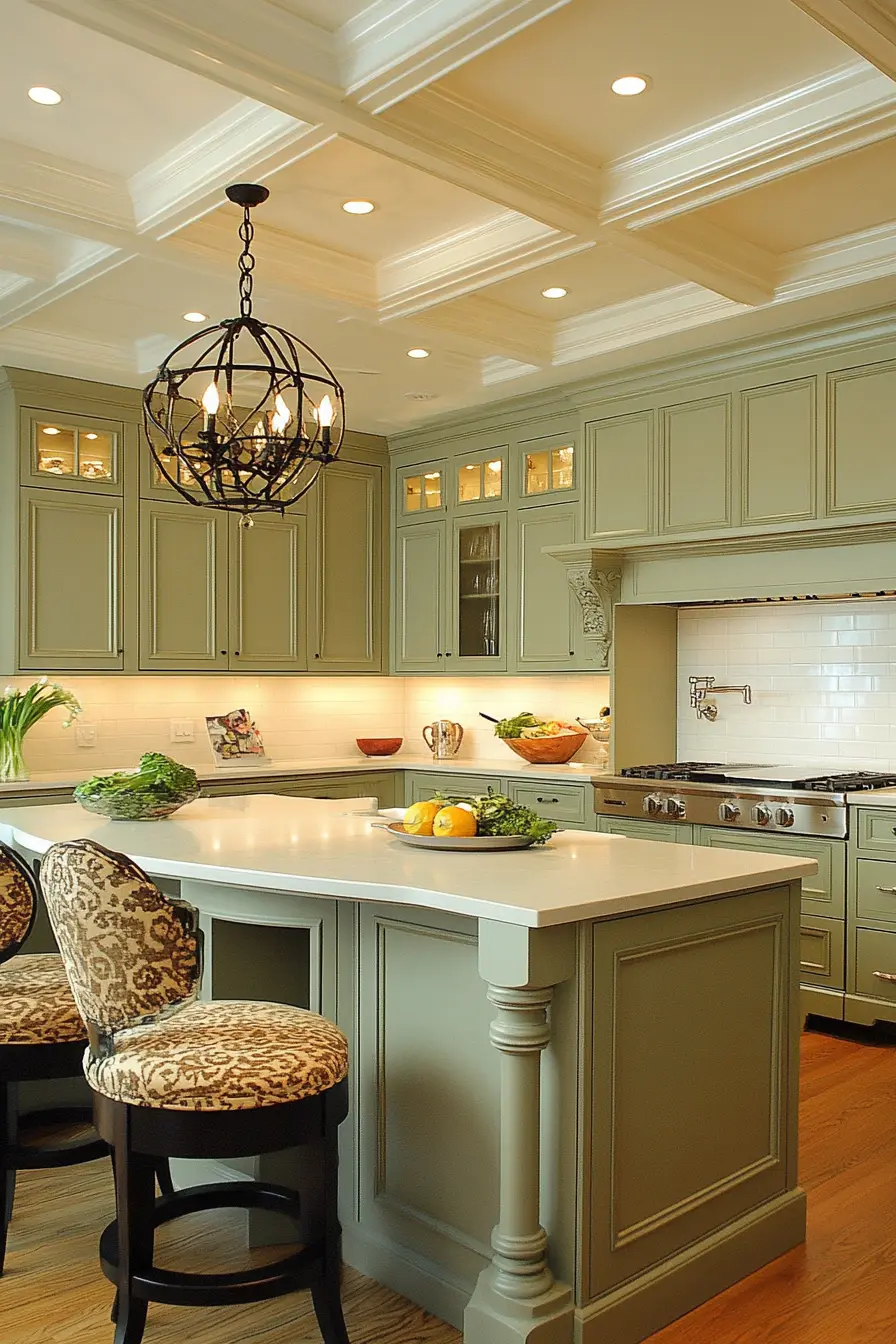 Green Kitchen Cabinets 129248