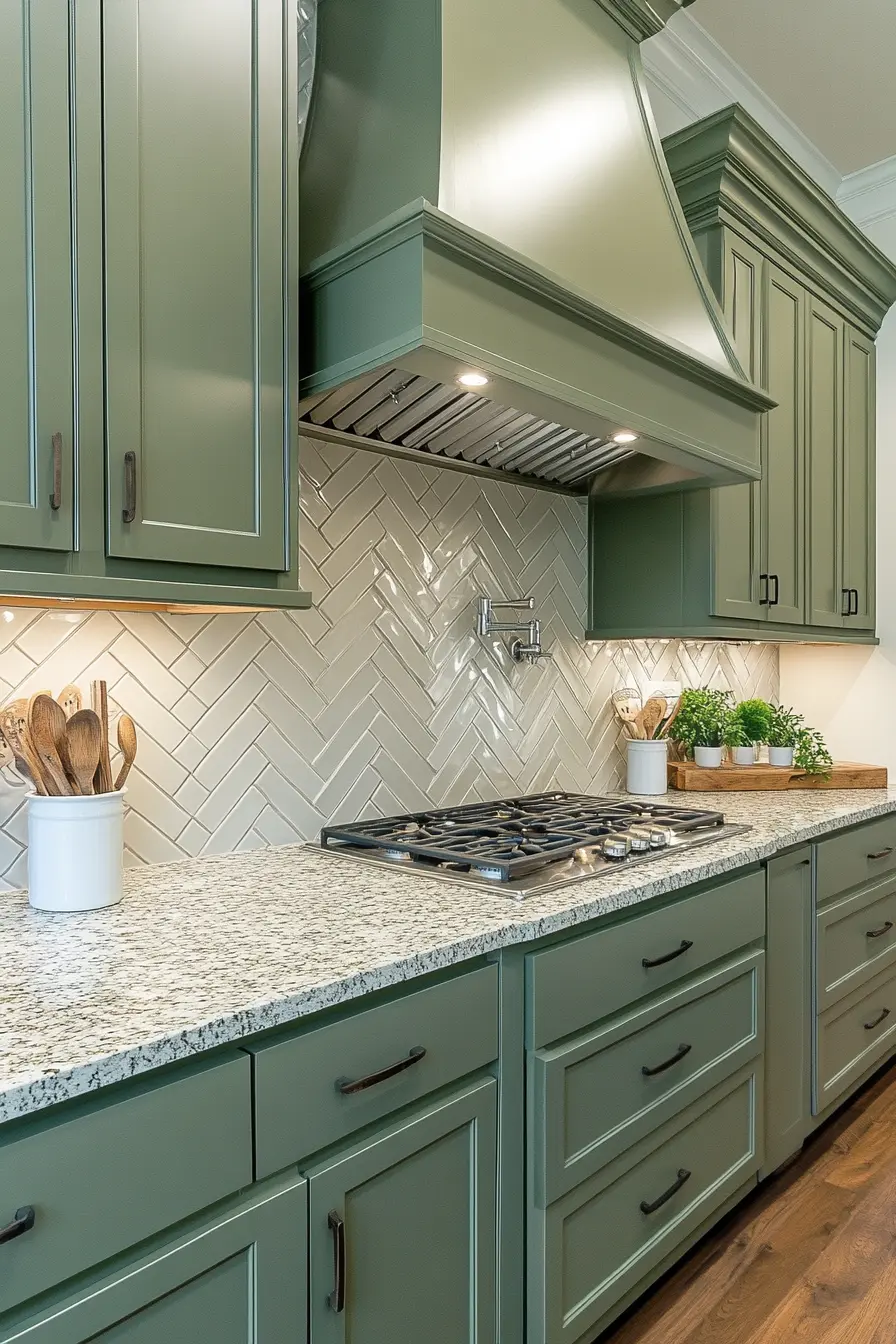 Green Kitchen Cabinets 135492