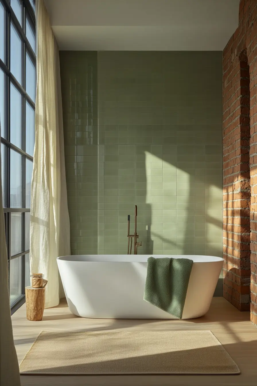 Green Tiles Bathroom 76224