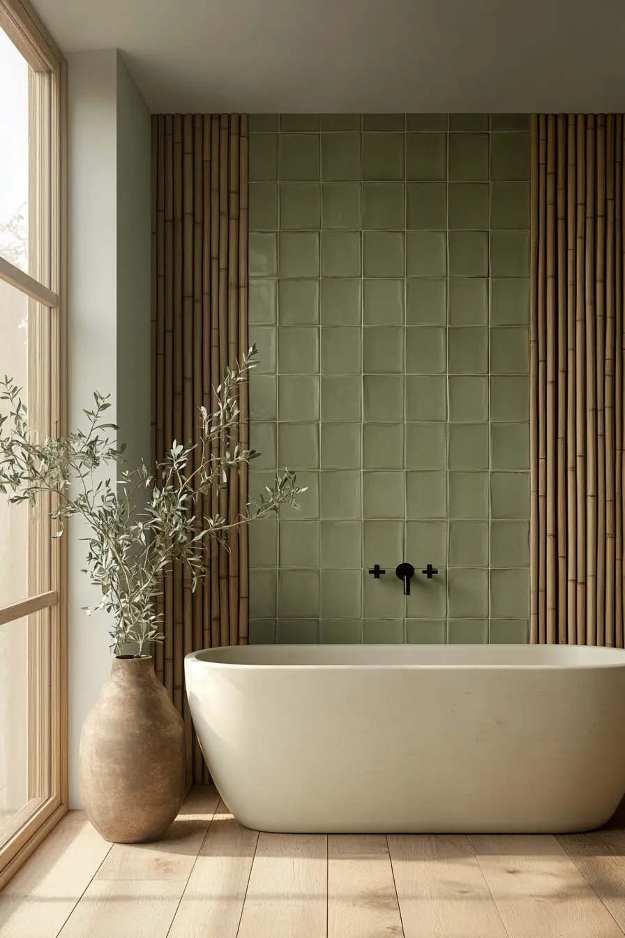 Green Tiles Bathroom 70726