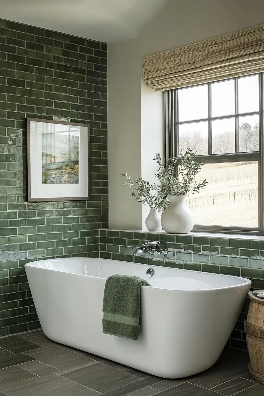 Green Tiles Bathroom 110116