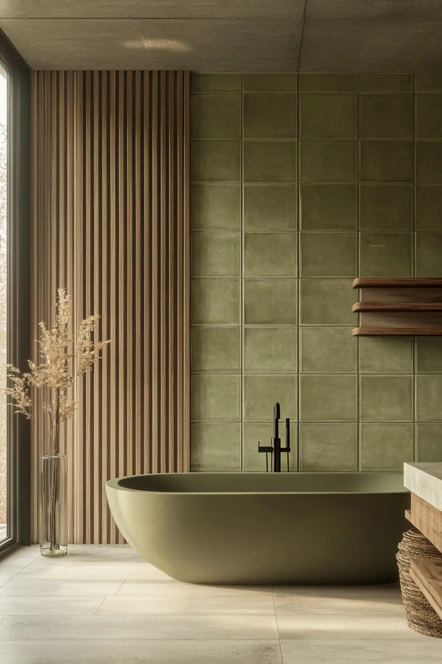 Green Tiles Bathroom 59492