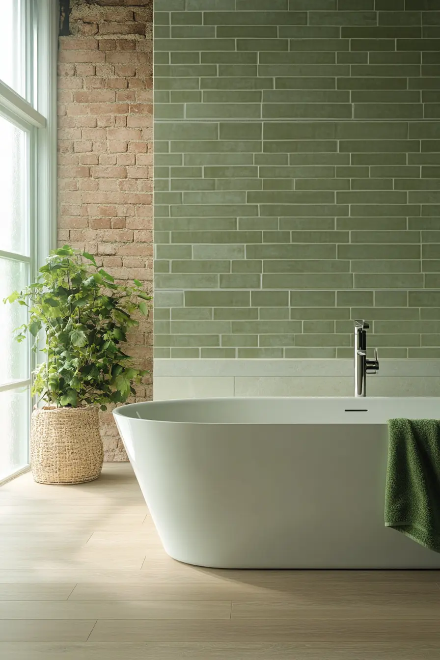 Green Tiles Bathroom 78006