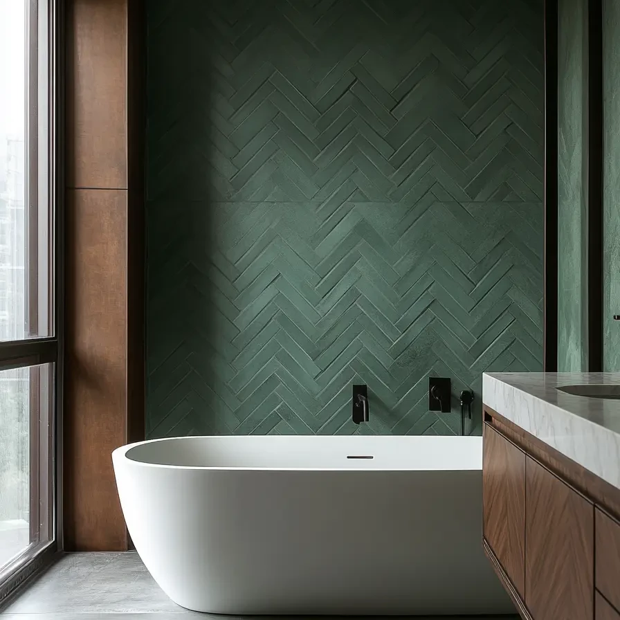 Green Tiles Bathroom 66320