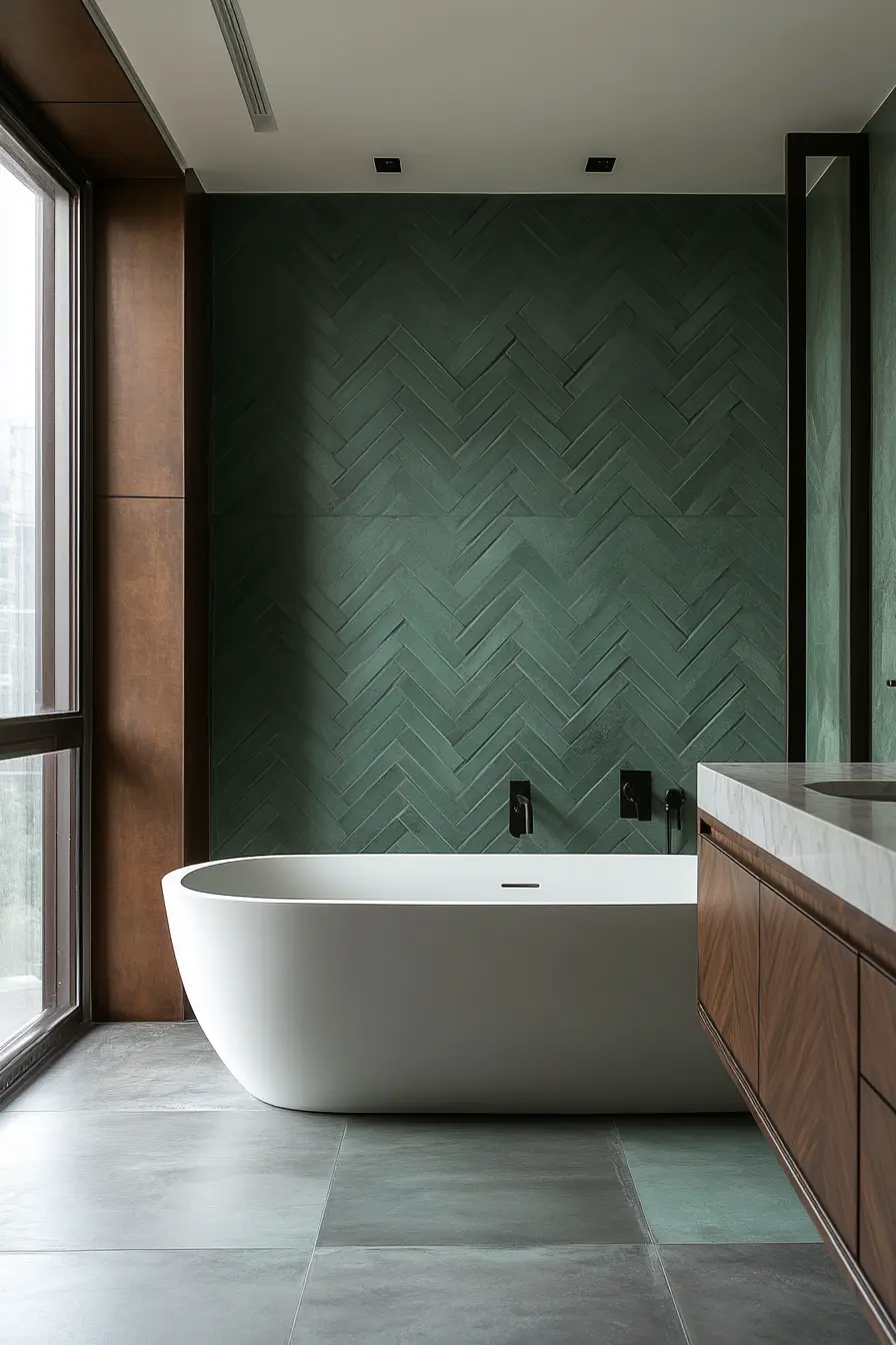 Green Tiles Bathroom 66320