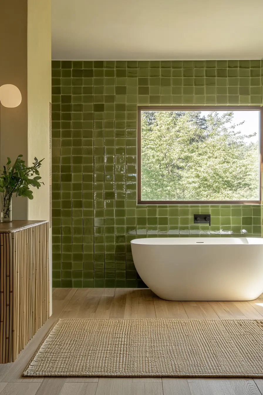 Green Tiles Bathroom 125450