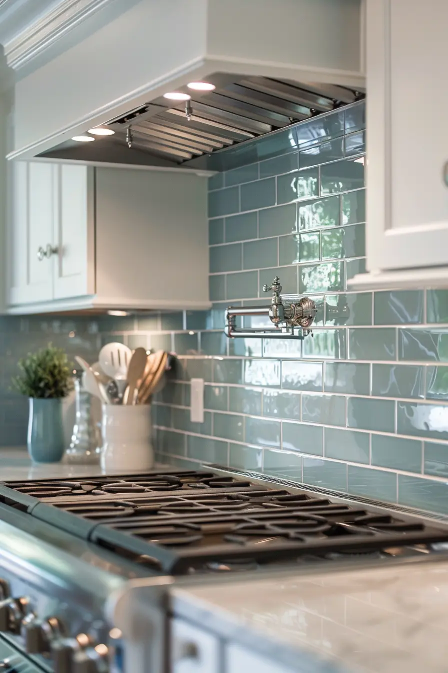 Kitchen Backsplash with White Cabinets 64708