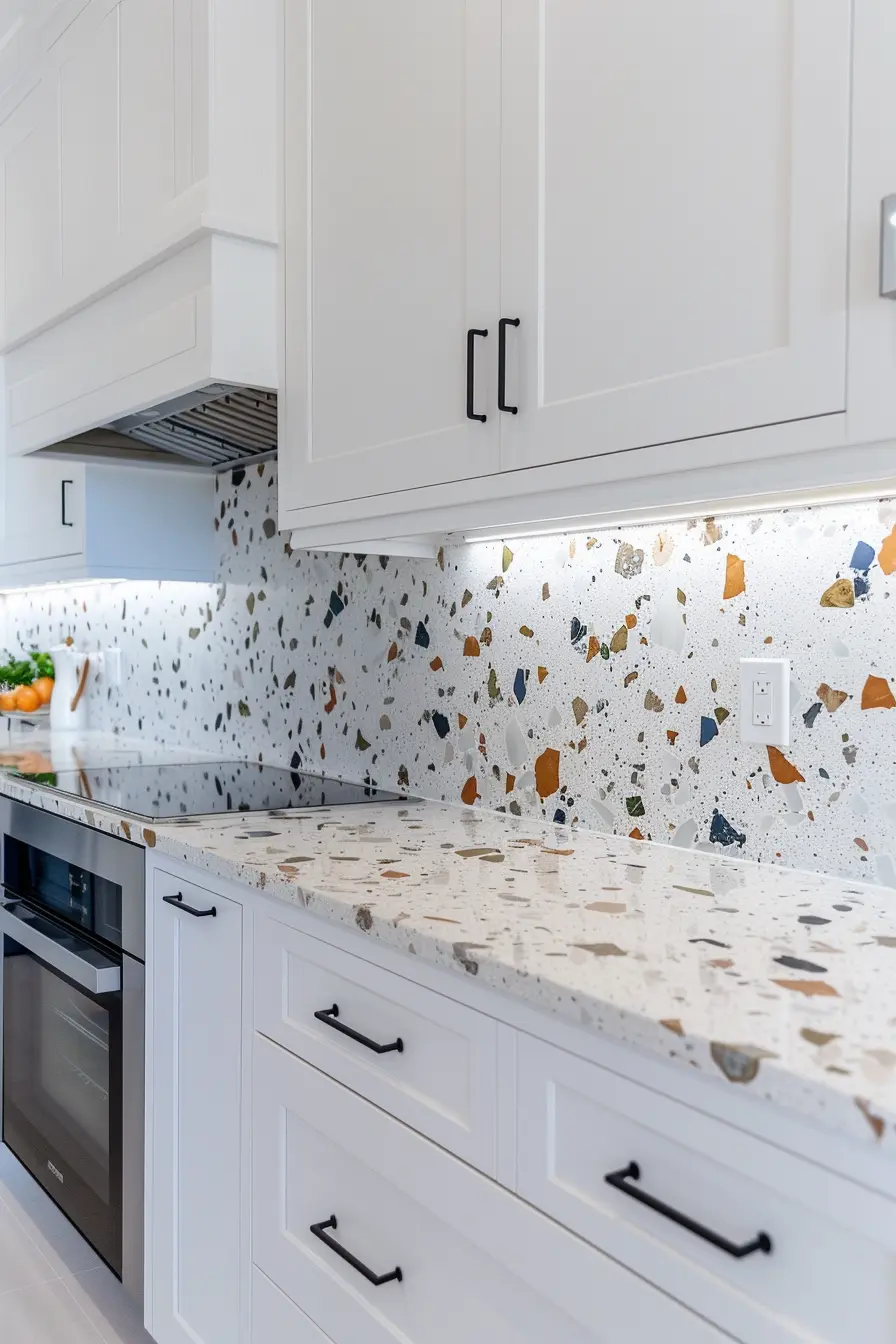 Kitchen Backsplash with White Cabinets 71948