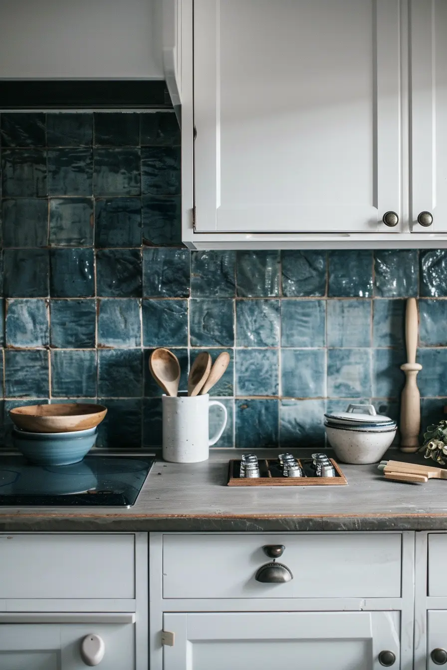 Kitchen Backsplash with White Cabinets 69432