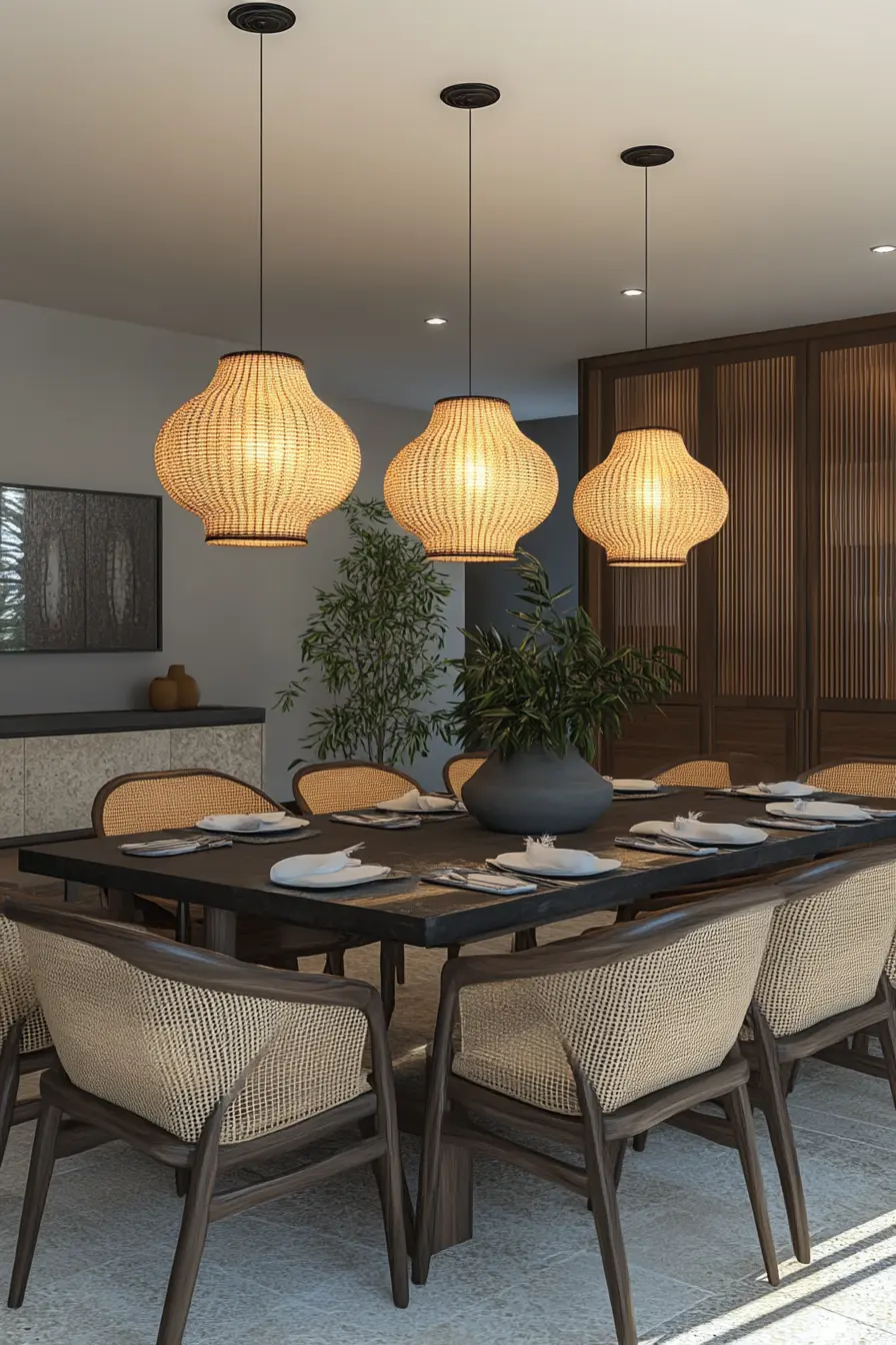 Organic Modern Dining Room 135056