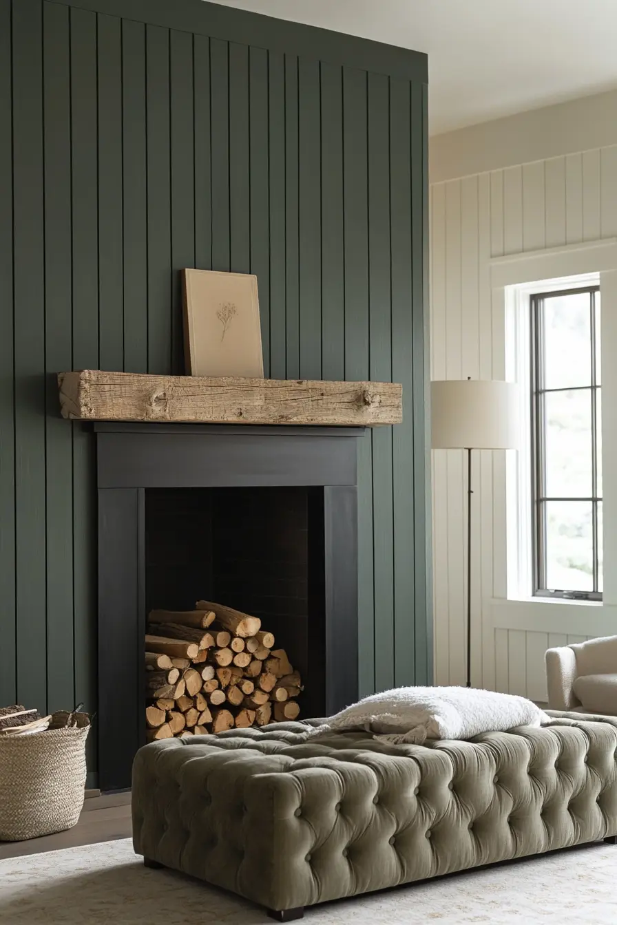Shiplap Fireplace 61564