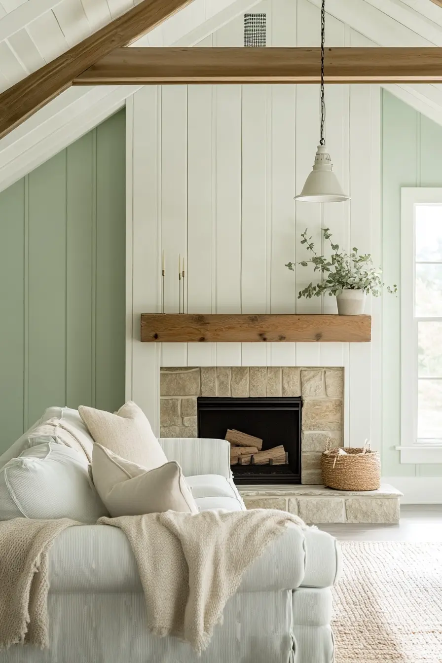 Shiplap Fireplace 75934