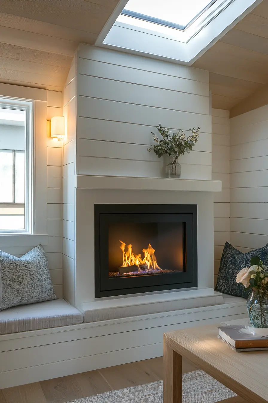 Shiplap Fireplace 85312