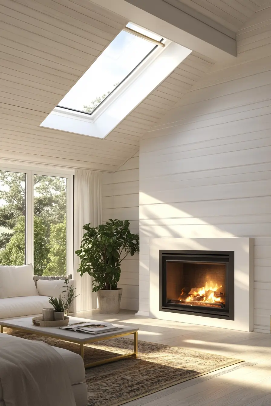 Shiplap Fireplace 86742