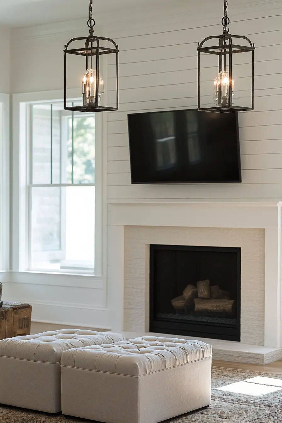Shiplap Fireplace 67184