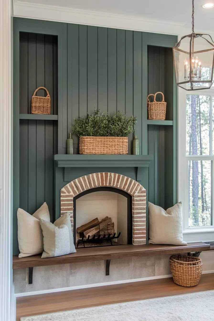 Shiplap Fireplace 89906