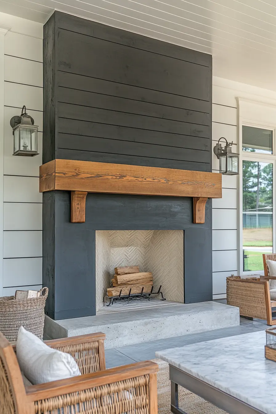Shiplap Fireplace 111598