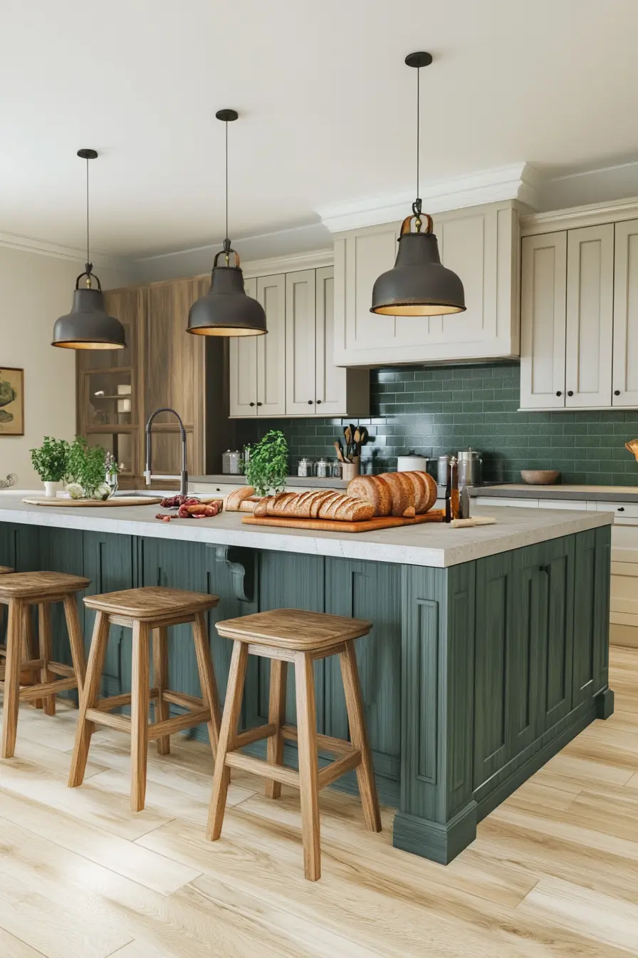 Taupe Kitchen Cabinets 77436